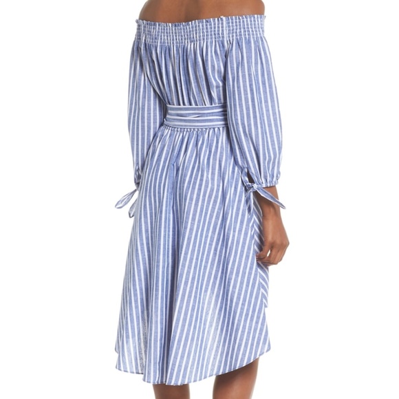 NWT Eliza J Off the Shoulder Tie Waist Dre… - Picture 7 of 7